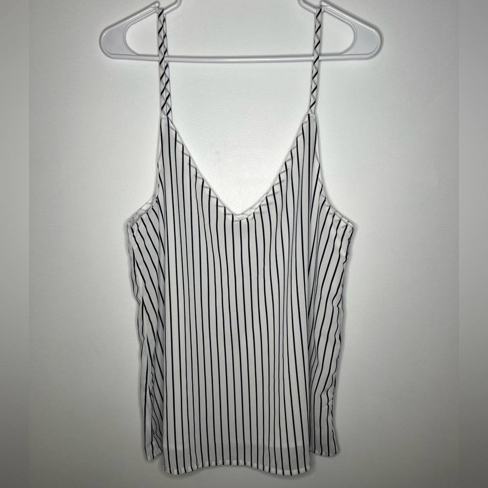 Striped Spaghetti Strap Cotton-On Top